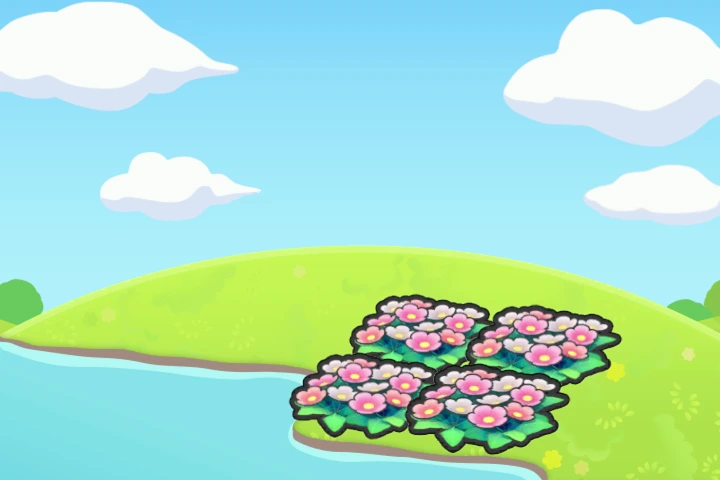 Hydrated flower bed