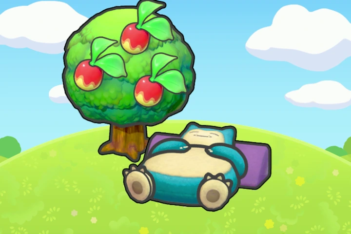 Tree-shaded snoozing Snorlax