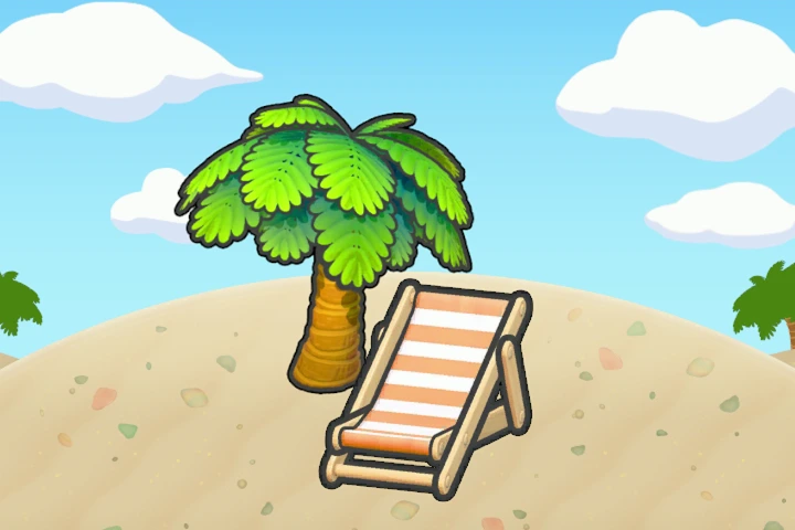 Shaded beach