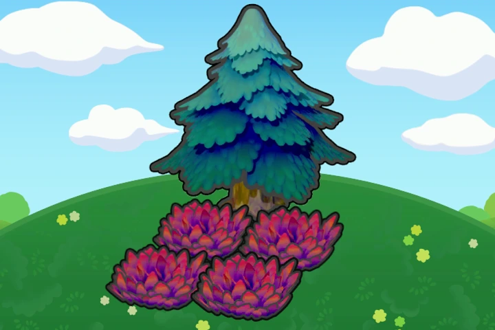 Tree-shaded red tall grass