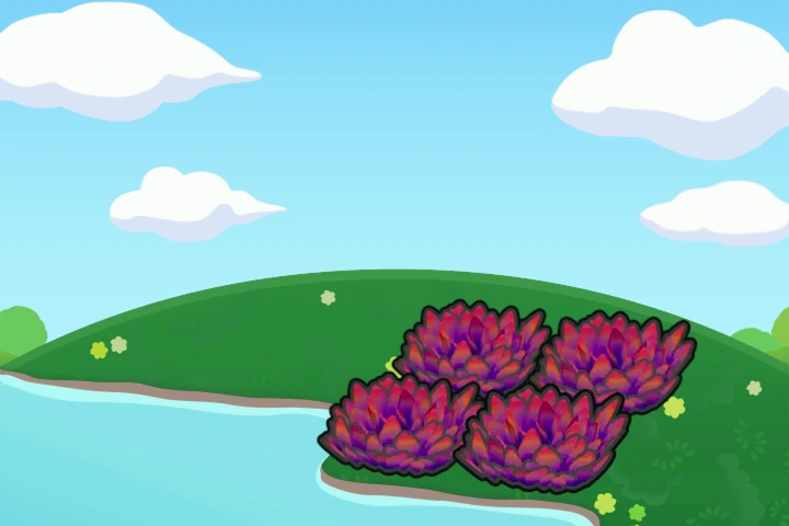 Hydrated red tall grass