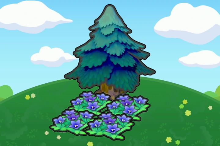 Tree-shaded graceful flower bed