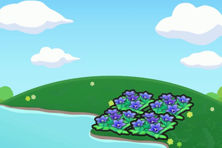 Hydrated graceful flower bed