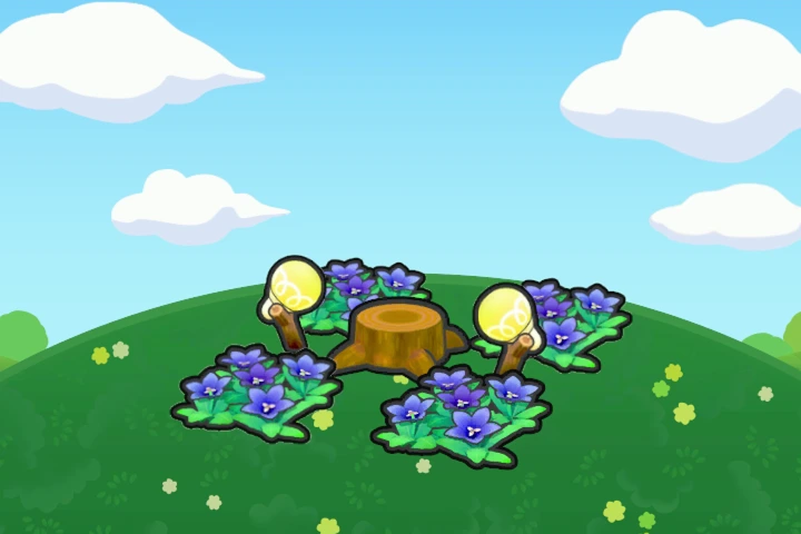 Flower garden stump stage