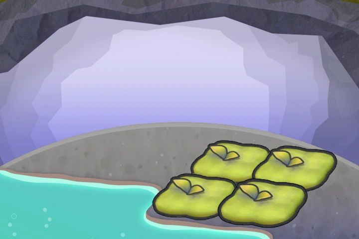 Mossy hot spring
