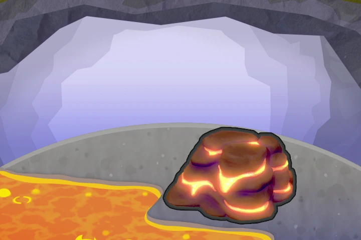 Piping-hot lava