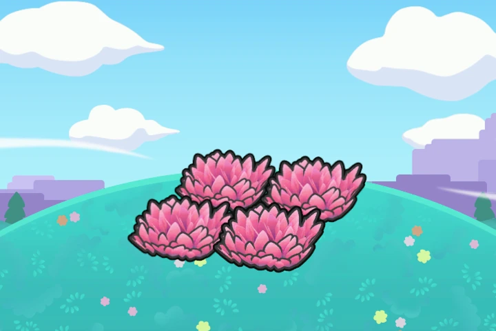 Elevated pink tall grass