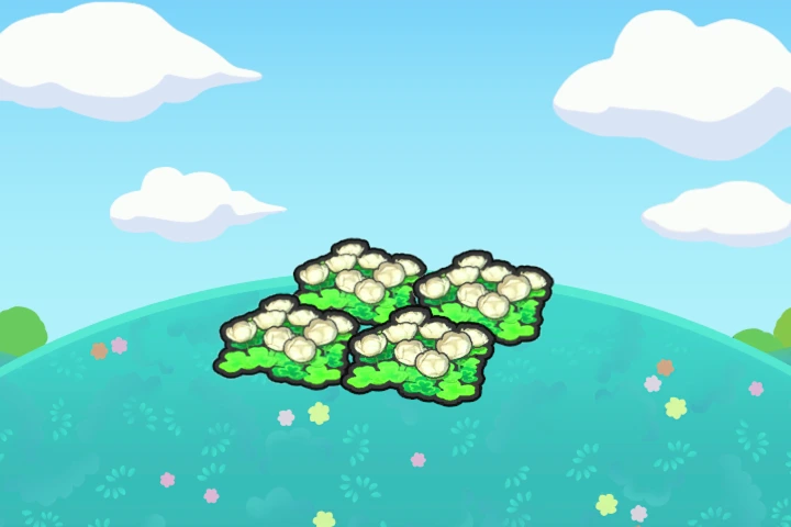 Fluffy flower bed