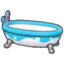 Bouncy blue bathtub