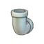 Iron pipe (upward curve)