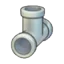 Iron pipe (upward T)