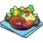 Vibrant hamburger steak
