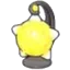 Yellow meteor lamp